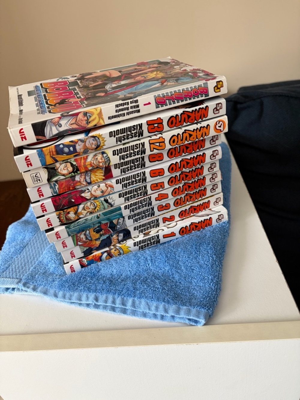 Naruto Manga Volumes 1-6,8, 12,13 + Boruto 1 Set